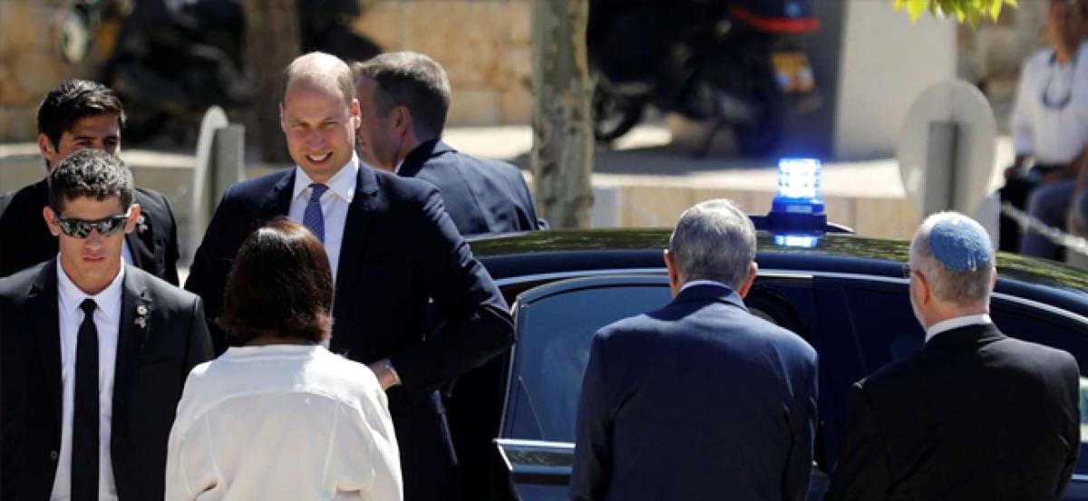 Britains Prince William starts Israel visit by honouring Holocaust victims