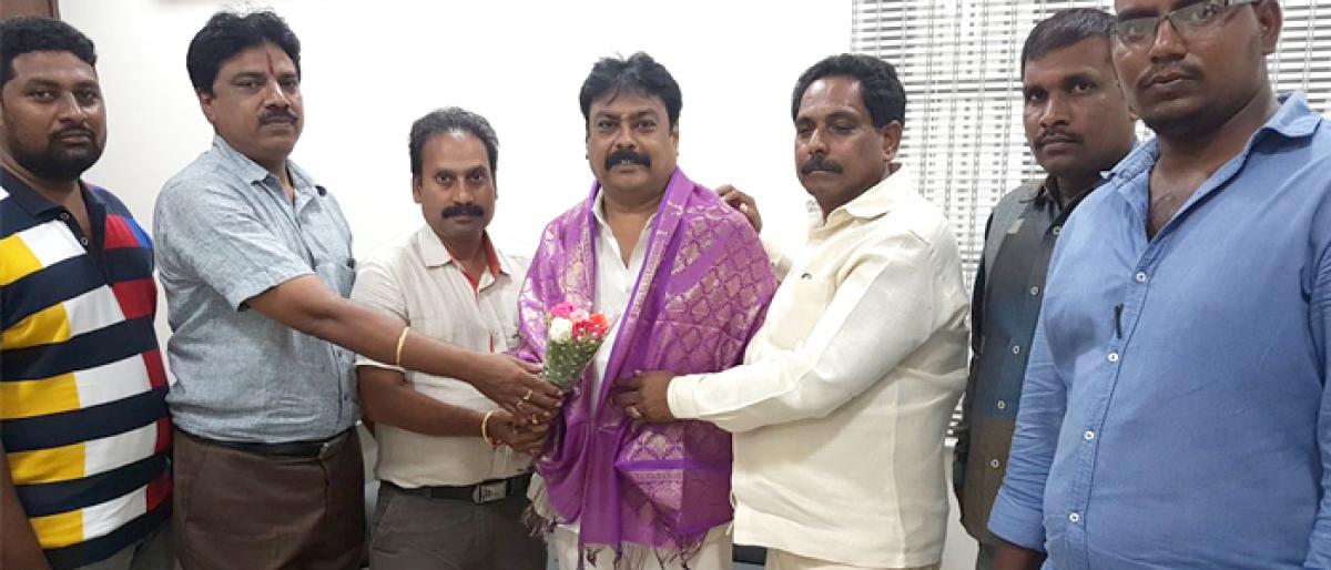 BC JAC felicitates Lukka Sairam in Vijayawada