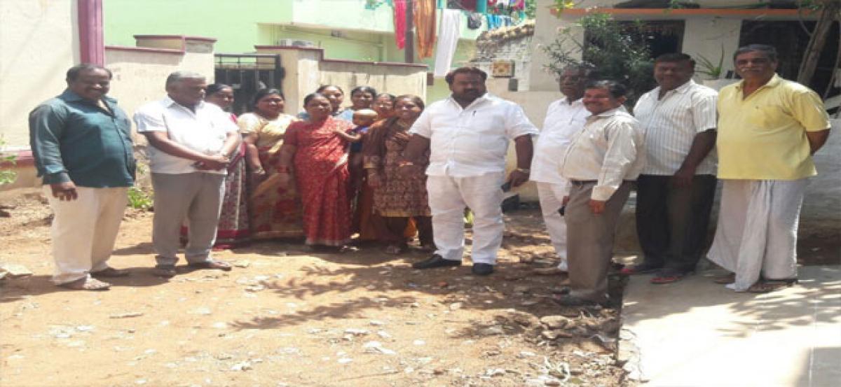 Corporator holds padayatra