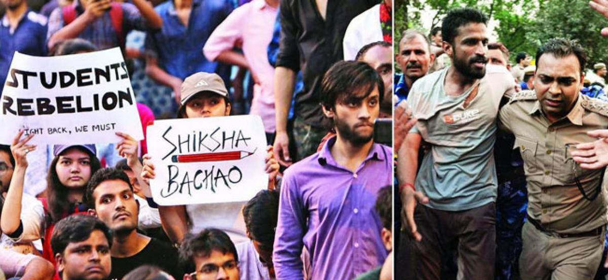 NCW orders probe into police lathicharge at JNU protest march