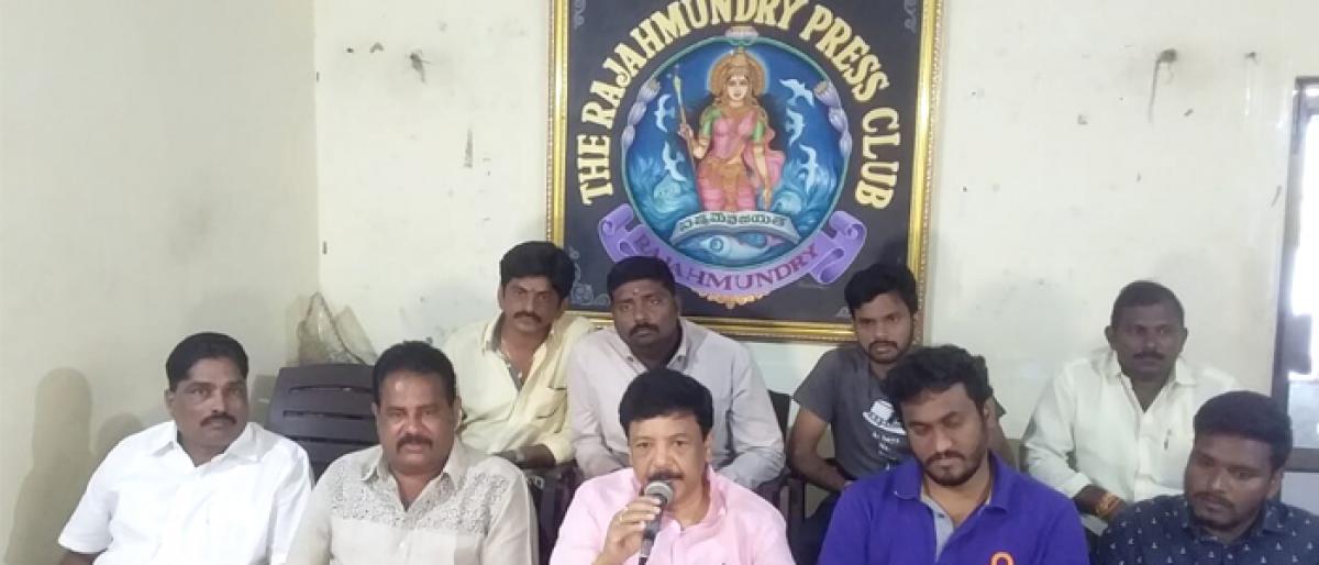 Dole for unemployed for political mileage, alleges JSP in Rajamahendravaram