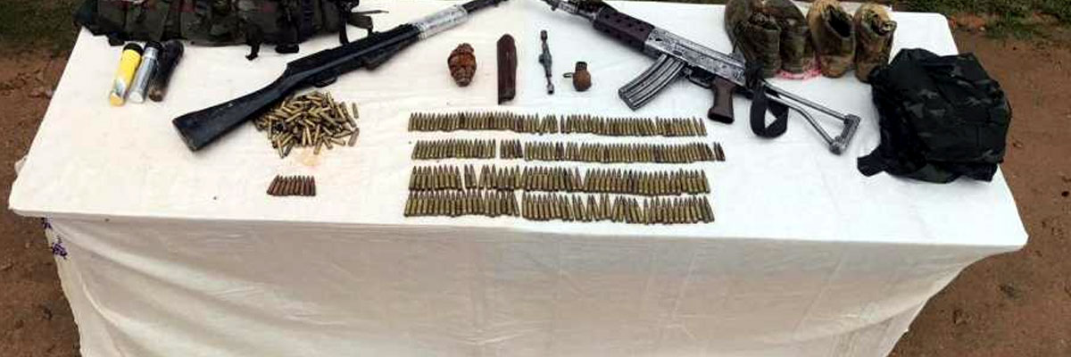 Jammu & Kashmir:  Huge cache of arms and ammunition seized from Kathua