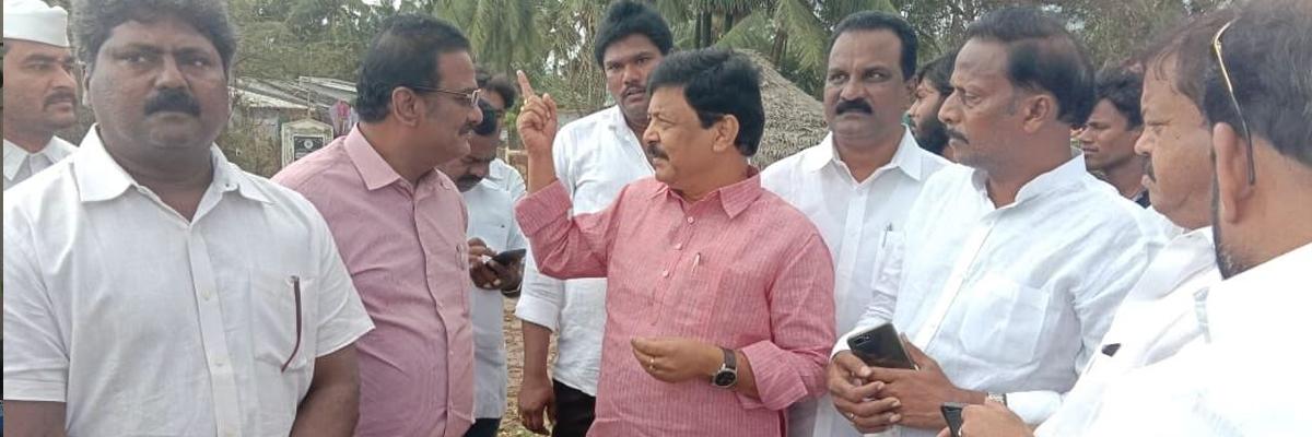 Jana Sena leaders visit cyclone hit areas