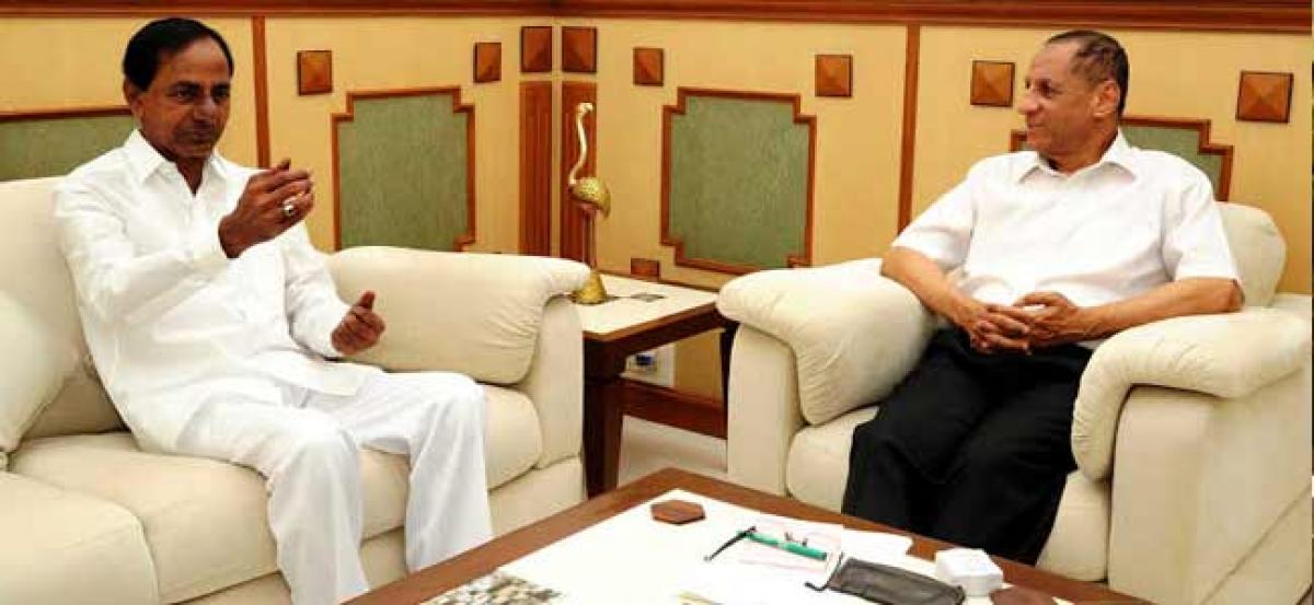 CM KCR calls on Governor