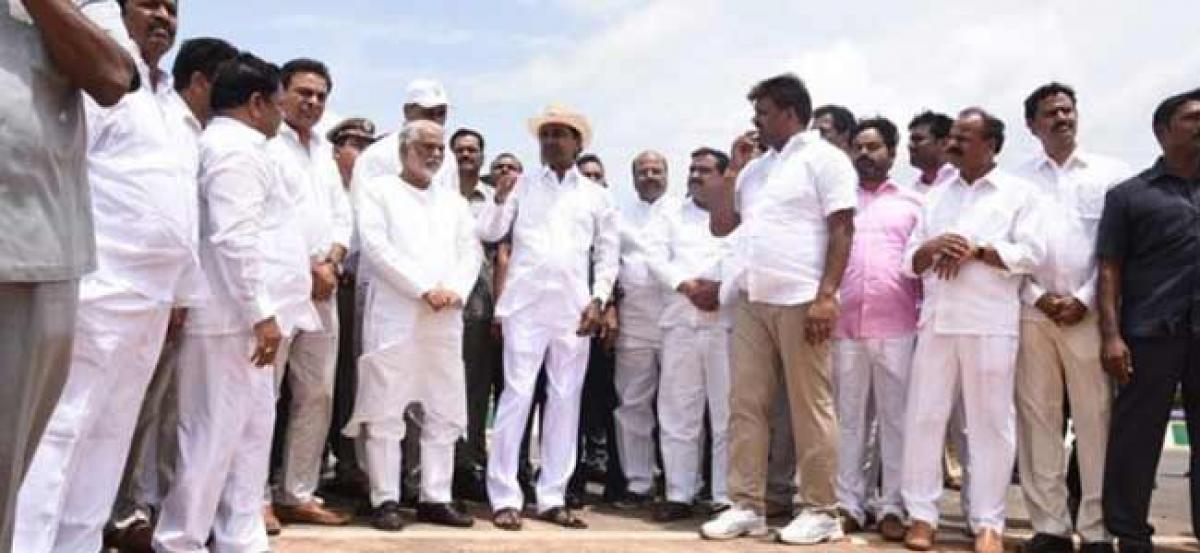 KCR inspects TRS public meeting site