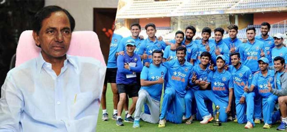 CM KCR congratulates India Under-19 Cricket Team