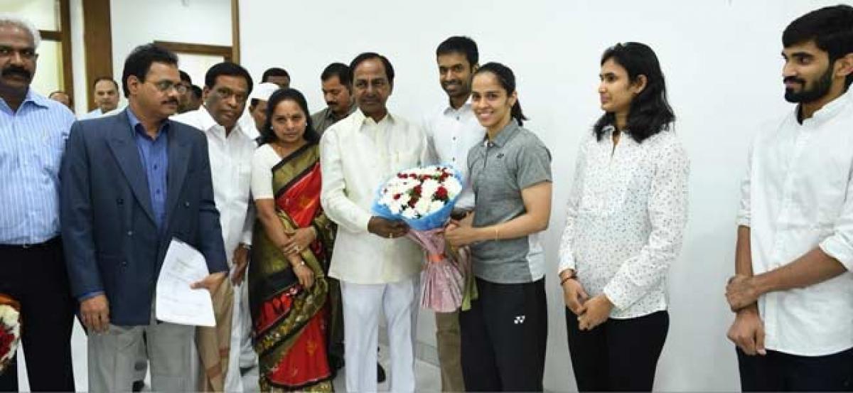 KCR announces two percent quota for sportspersons in Telangana