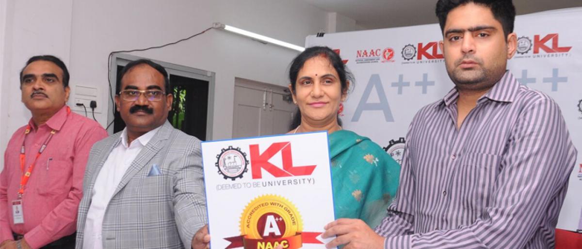 KL University gets A++ by NAAC