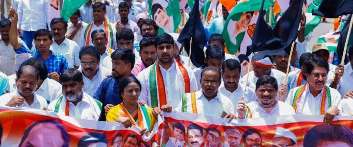 Murder of democracy in Karnataka, cry Congress leaders