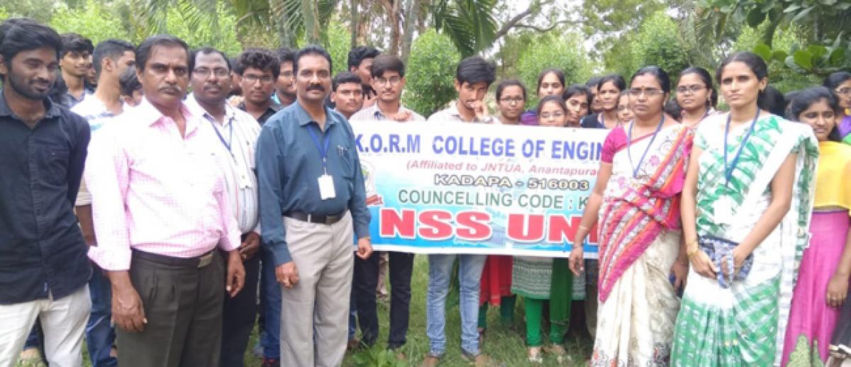 Tree plantation drive held at KORM Engineering College