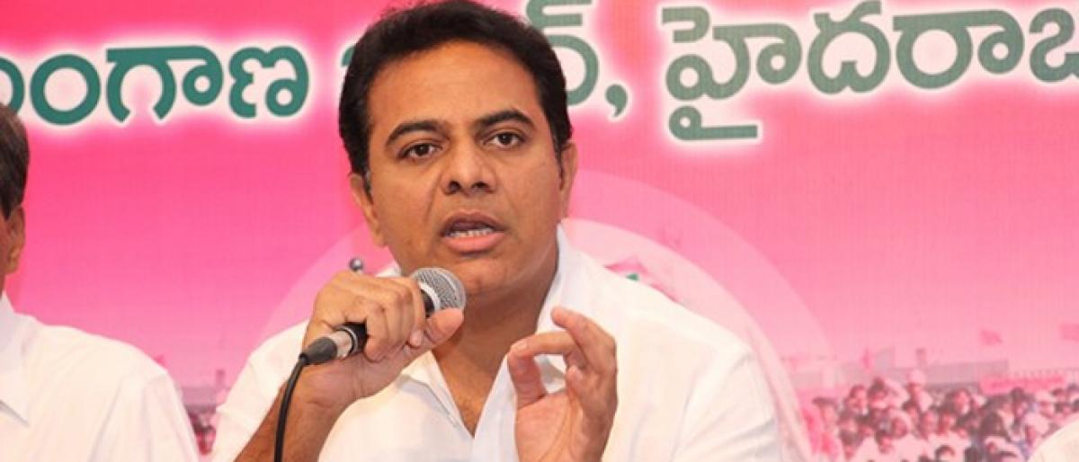 KTR hits back at CM Naidus comments on Hyderabad