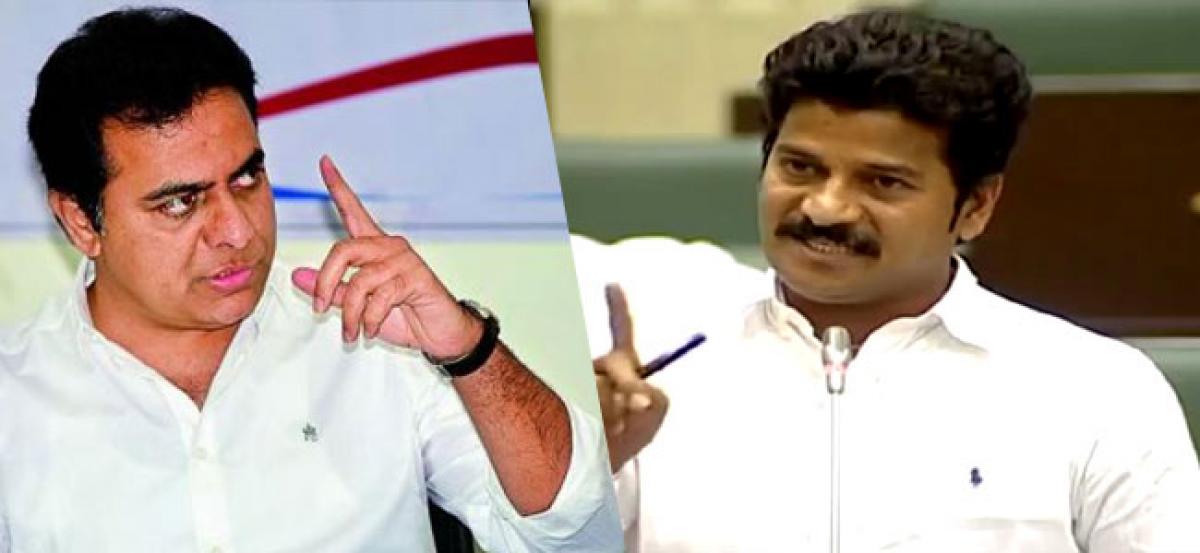 Revanth counters KTRs comments with a controversial picture