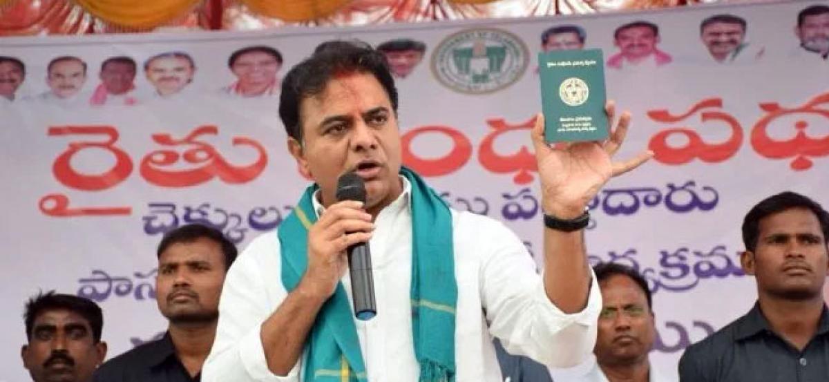 Hyderabad: KTR distributes Rythu Bandhu cheques