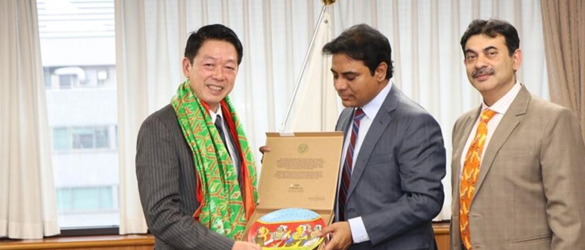 KTR invites Japanese to invest in Telangana