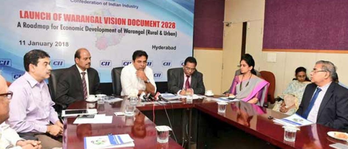 KTR releases Warangal Vision Document