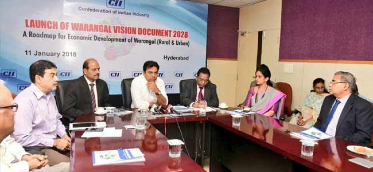 KTR releases Warangal Vision Document 2028
