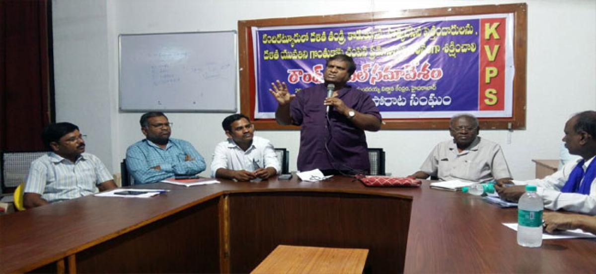 KVVPS demands action against accused in dalits killing case