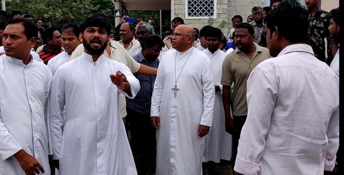 Bishop G Prasad prevented from performing mass