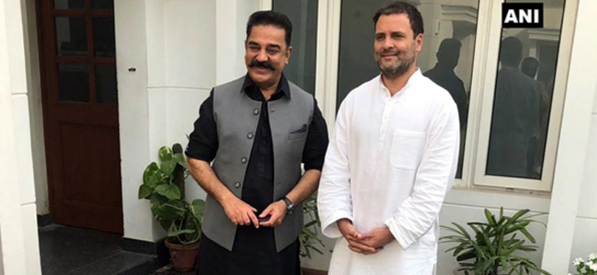 Kamal Hassan meets Rahul, discusses Tamil Nadu politics