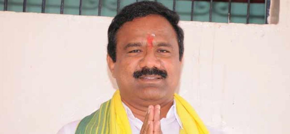 TDP Leader goes on Indefinite hunger strike in His Party Office