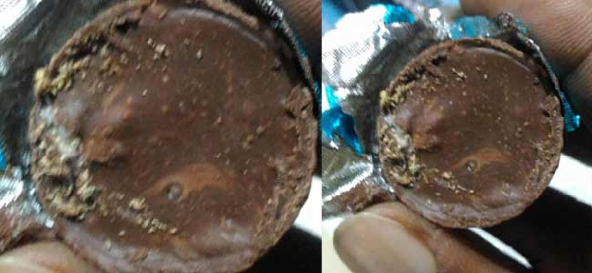 Insect found in chocolates of Karachi bakery at Ameerpet