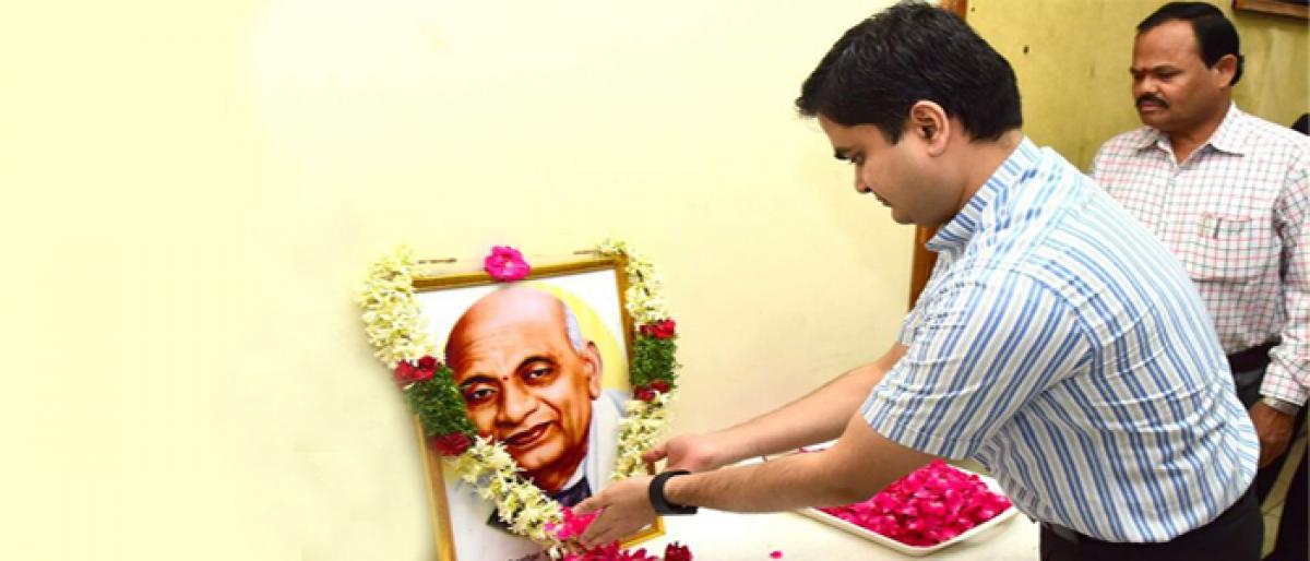 Sardar Vallabhbhai Patel’s birth anniversary celebrated in Karimnagar