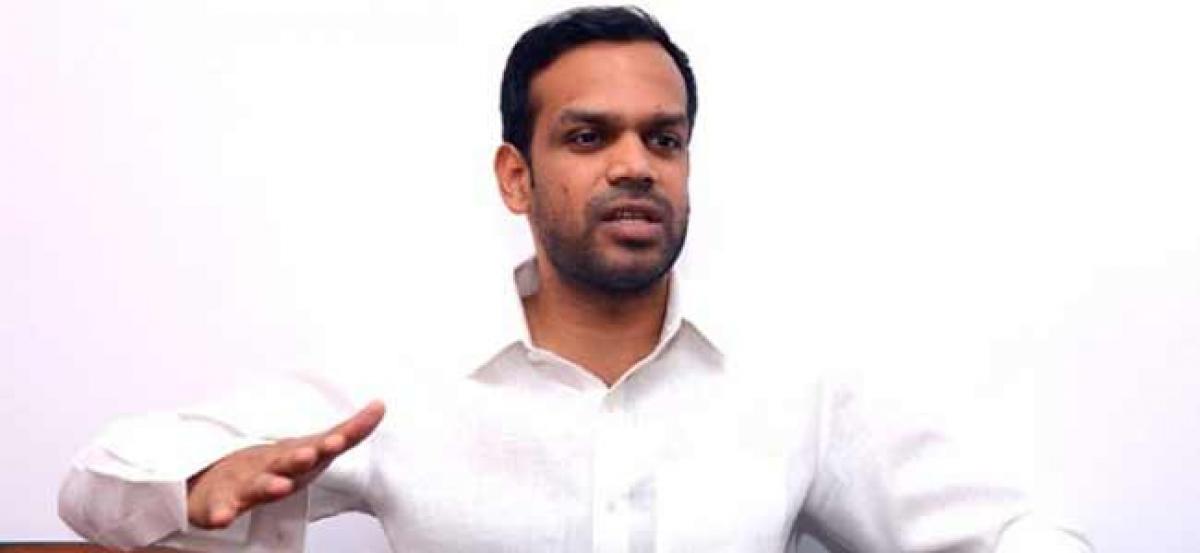 Former minister Sabitha son Karthik Reddy quits Congress