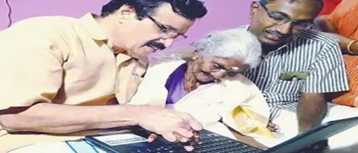 Kerala’s great granny gets laptop as gift