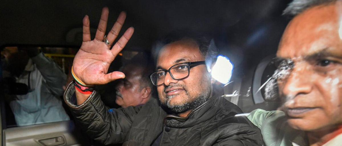 Karti Chidambaram arrested in inx Media case