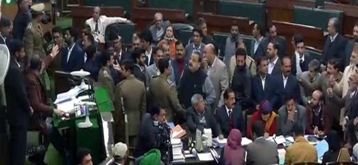 J-K: Oppn walks out of assembly amid uproar over Kashmir killings