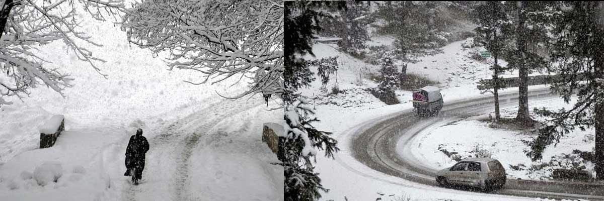 Fresh snowfall in higher reaches of Kashmir