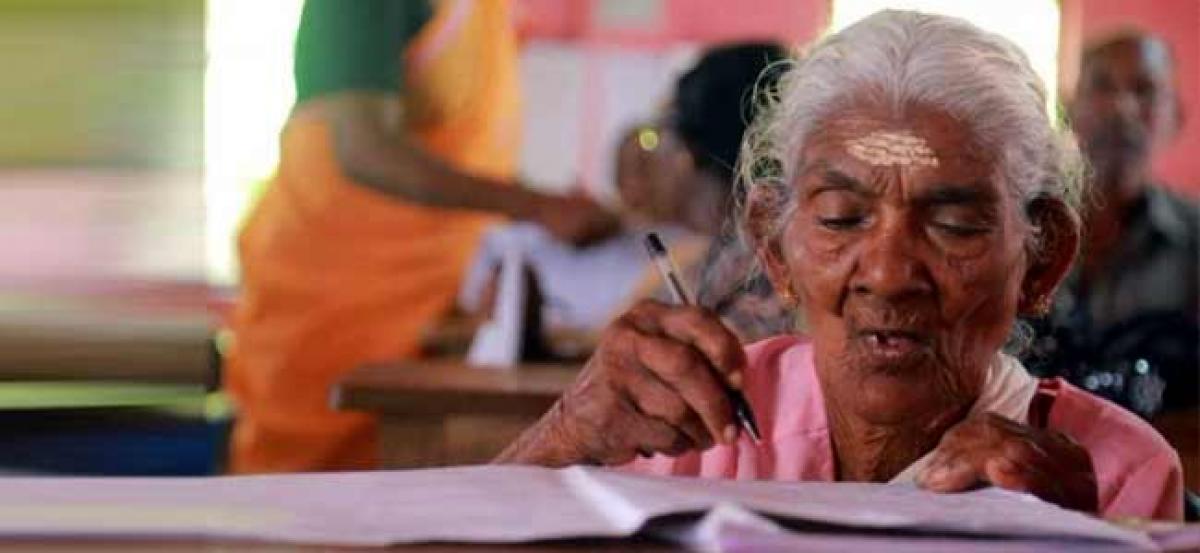 96-year-old woman Karthyayani Amma tops Kerala Literacy exam, scores 98/100 marks
