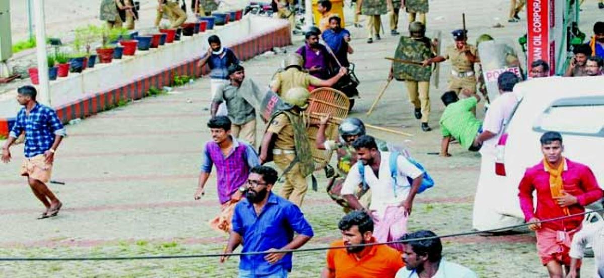 BJP protests in Kerala over recovery of Sabarimala pilgrims body