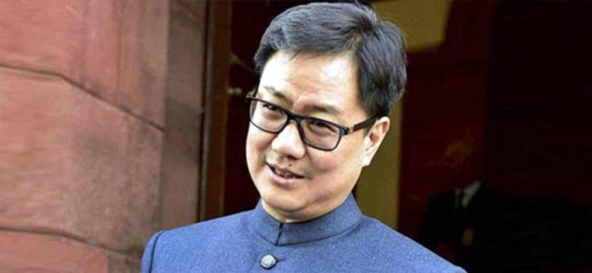 Kiren Rijiju asks police officers to remain calm in tense situations