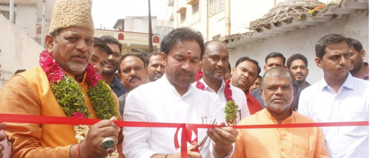 G Kishan Reddy inaugurates works for Muharram