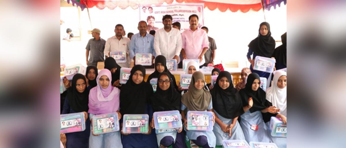 MLA Maganti Gopinath, Deputy Mayor Baba Fasiuddin distributed hygiene kits in Borabanda