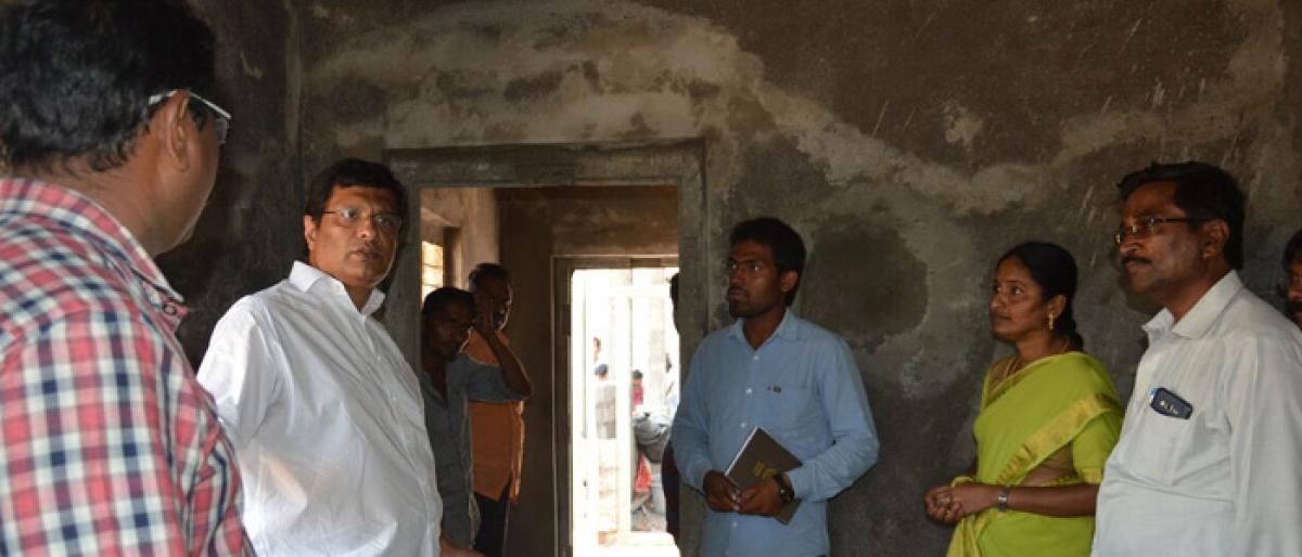 Kothagudem MLA inspects 2BHK construction