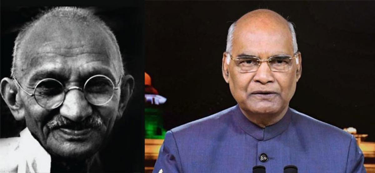 It is necessary to recall the value of Gandhi’s mantra of “ahimsa”: President Kovind