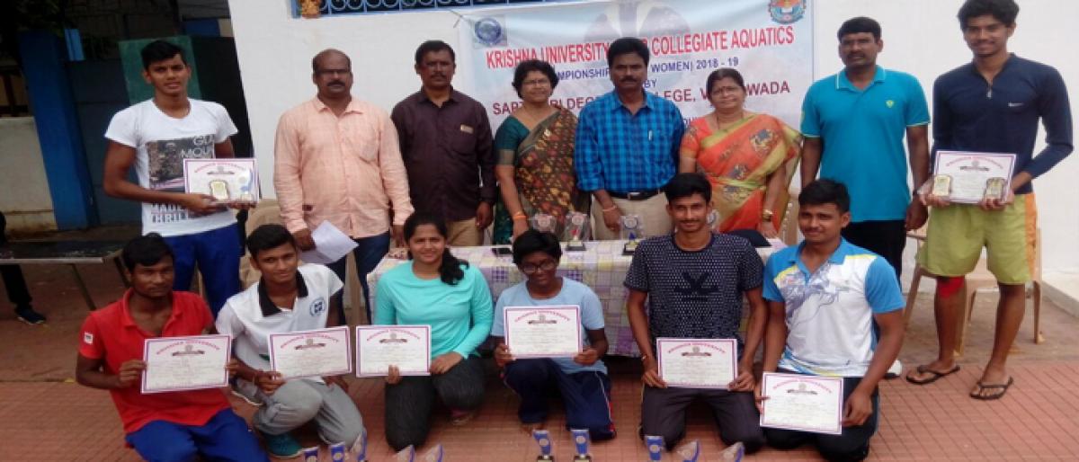 Krishna University holds aquatic championship in Vijayawada