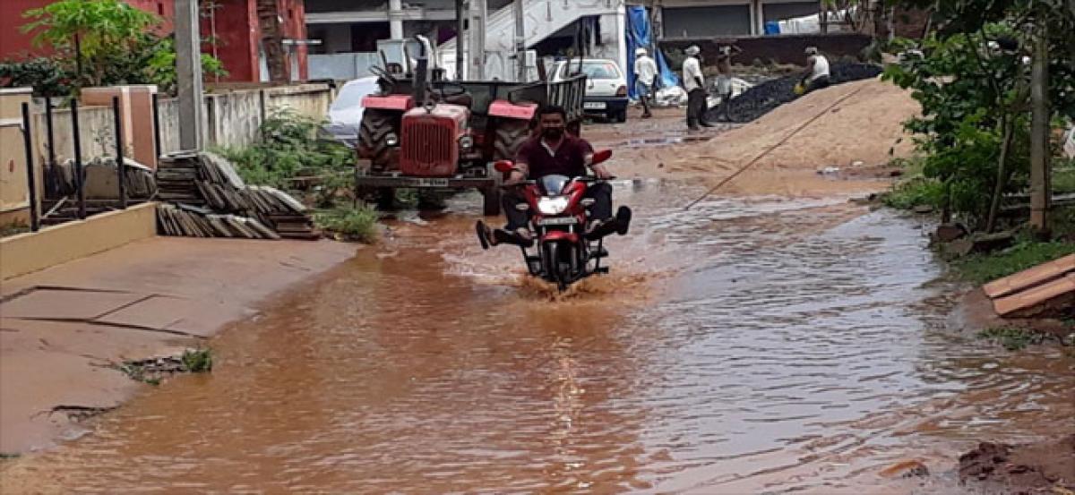 Water-logging of small lanes due to rain causing hardship to residents