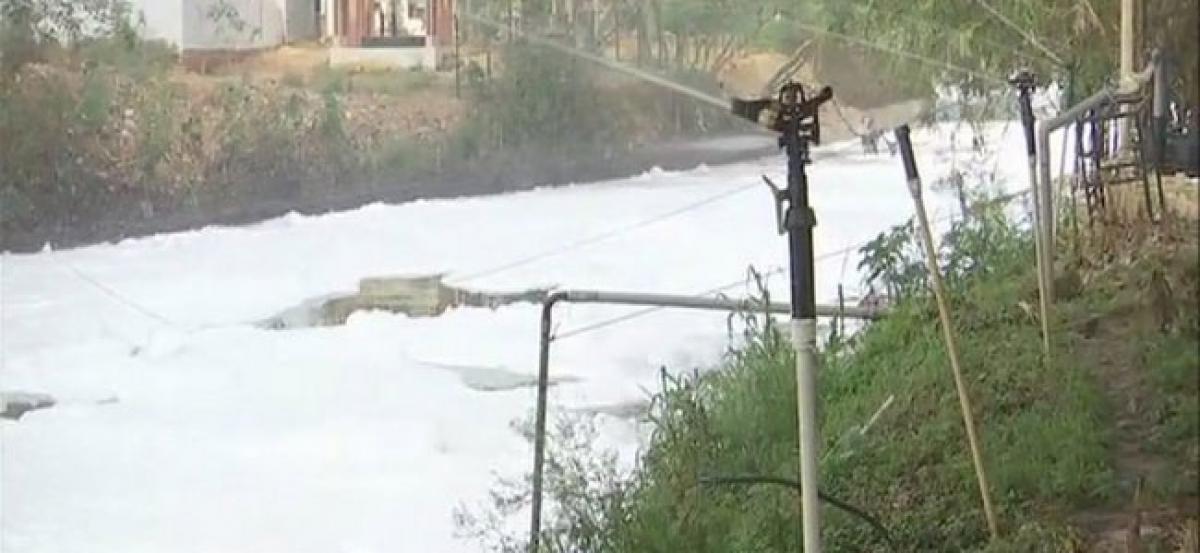 Bellandur lake spills toxic foam, again