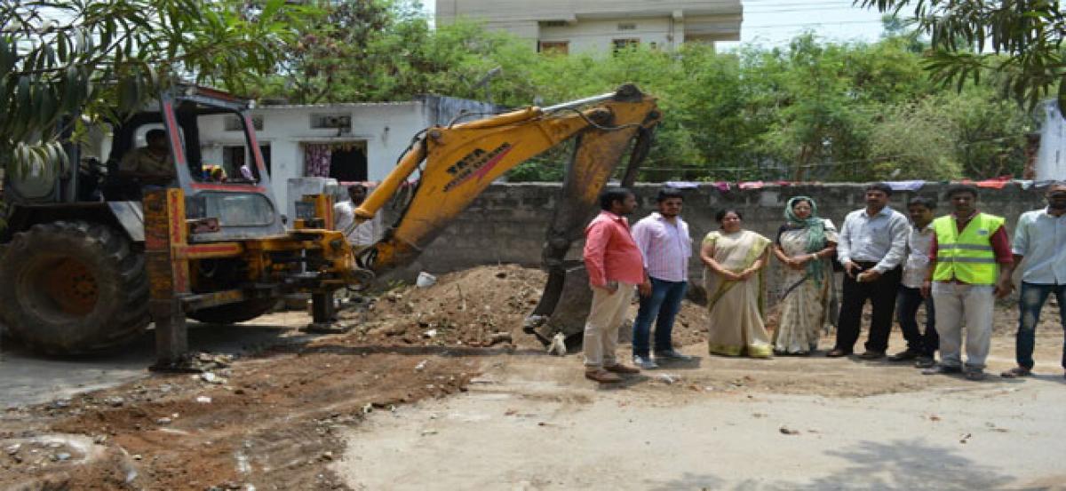 Corporator inspects works