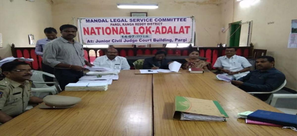 Lok Adalat session held at Parigi