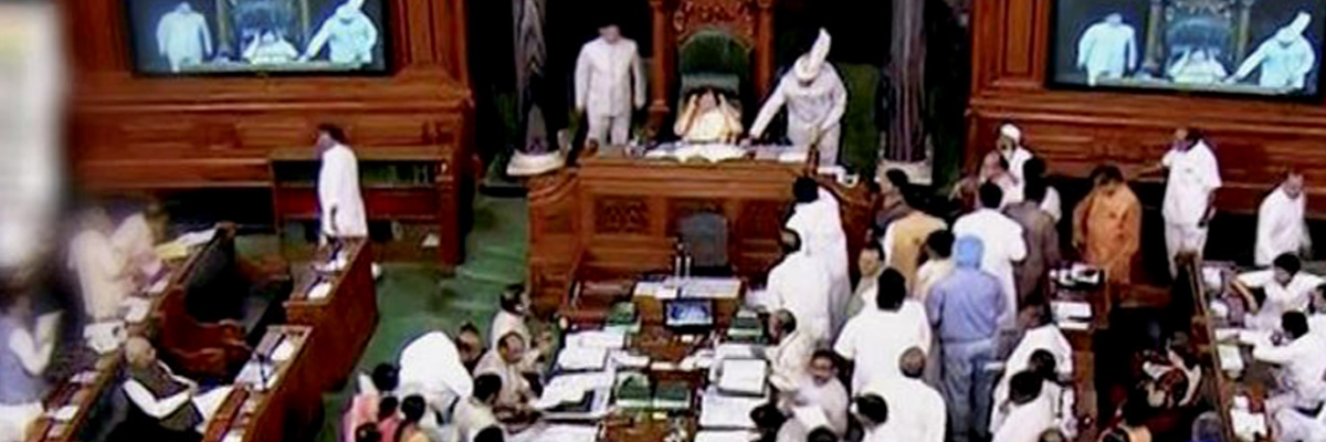 Lok Sabha Speaker suspended 14 TDP MPs