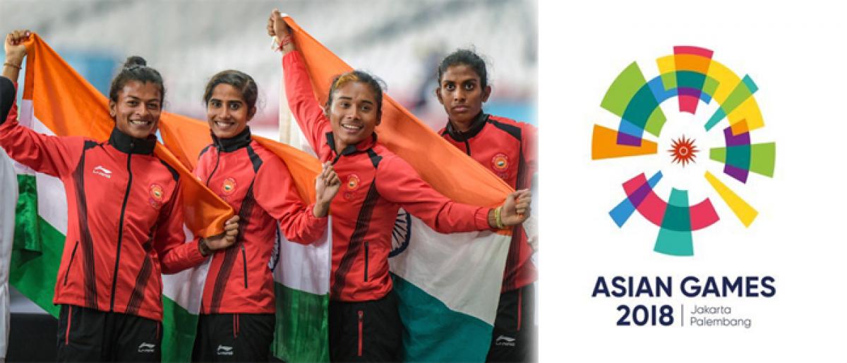 Relay gold for Indian women at Asian Games