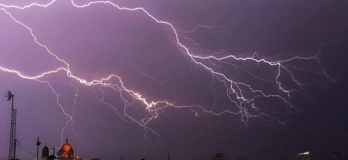 Lightning, showers in Telangana, AP on Saturday