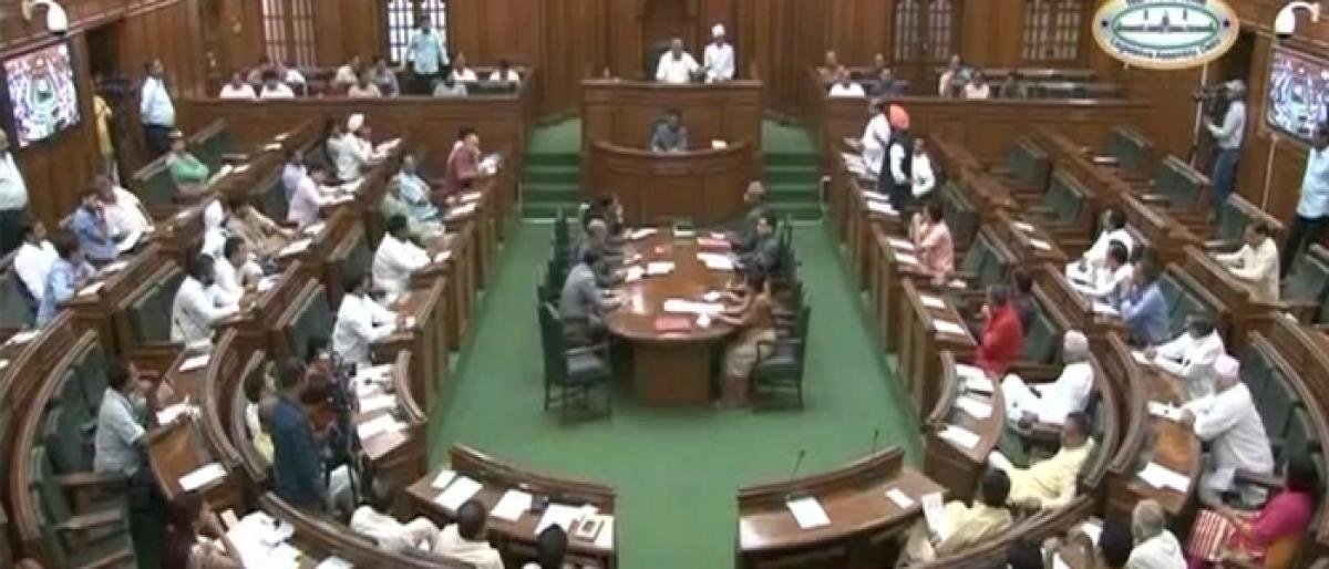 BJP MLAs stage walkout over Jan Lokpal Bill