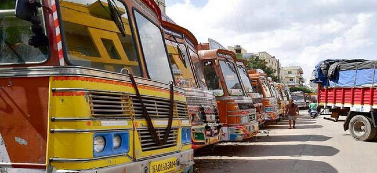 Lorry drivers take on indefinite strike in Telangana today to bring down fuel prices