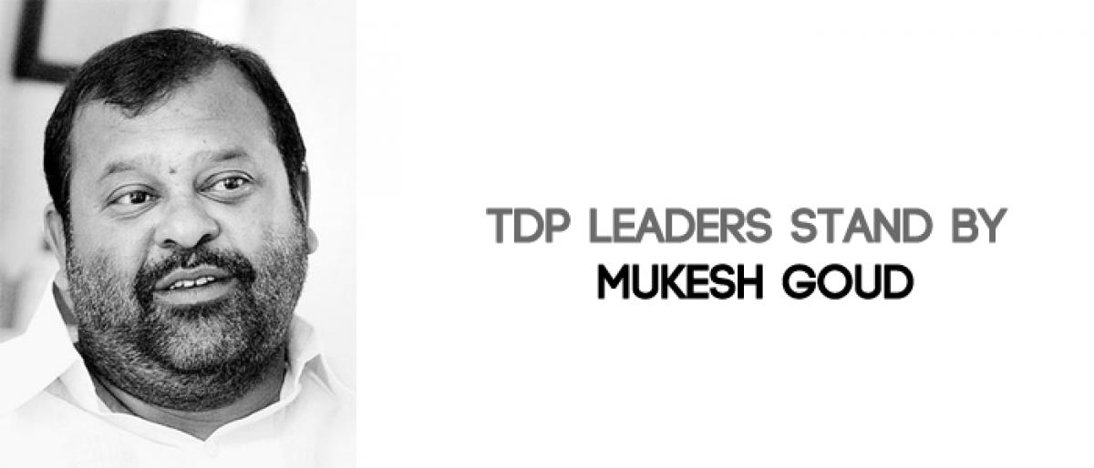 TDP leaders stand by Mukesh Goud