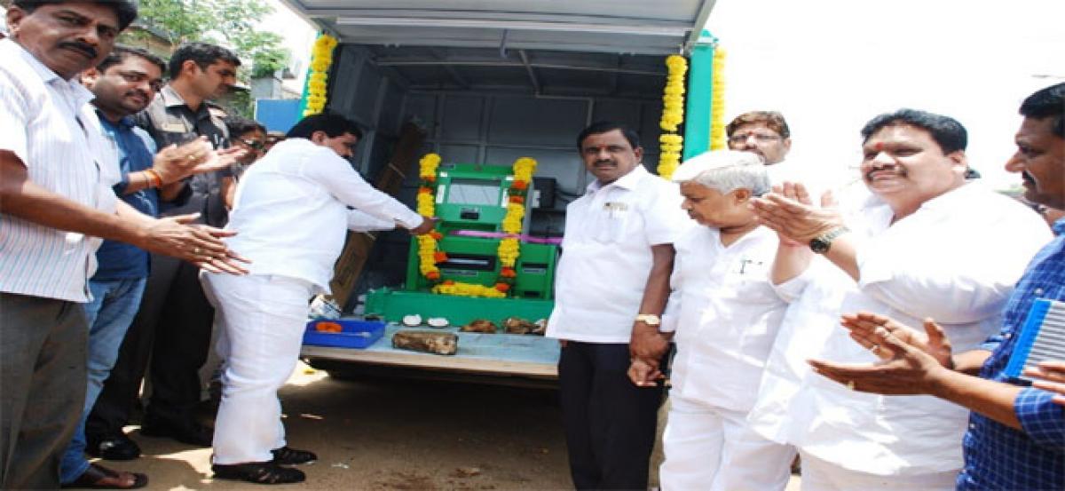 Minister inaugurates mobile ATM